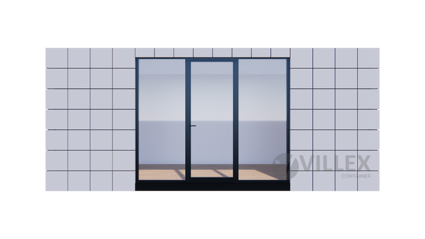 Bürocontainer Villex Big Cube Block Line Grey 2.0 BCBLG2.0