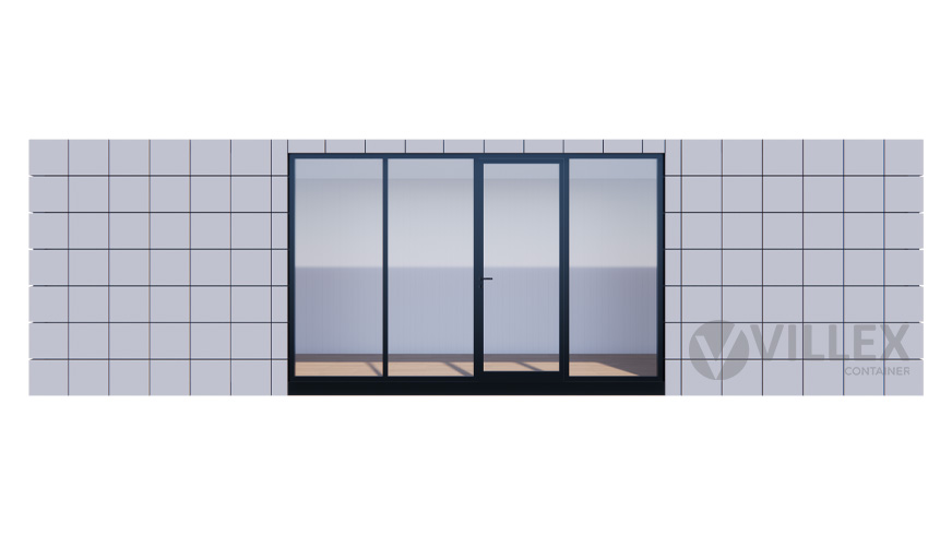 Bürocontainer Villex Giant Block-Line Grey 2.0 GIABLG2.0