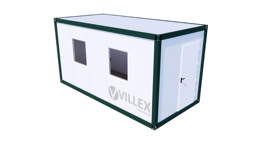 Bürocontainer Villex Medium Cube Color Line Moosgrün 1.1 MEDCCLM1.1