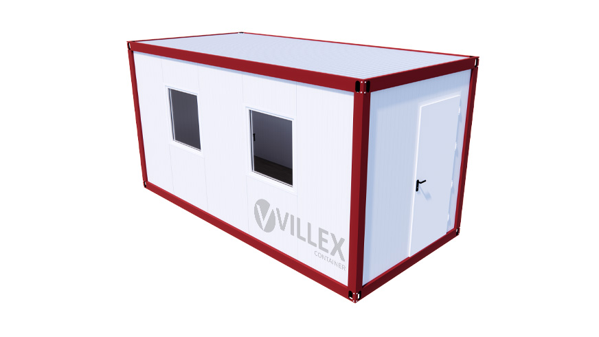 Bürocontainer Villex Medium Cube Color Line Signalrot 1.1 MEDCCLSR1.1