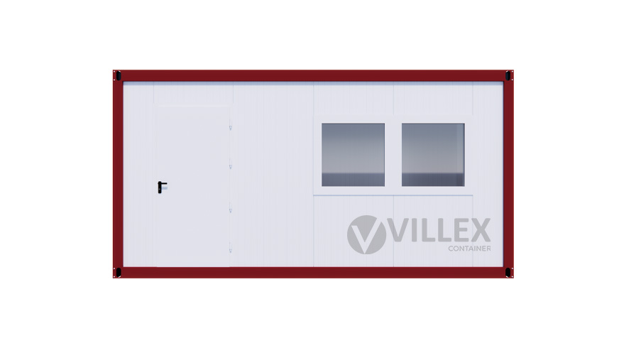 Bürocontainer Villex Medium Cube Color Line Signalrot 2.0 MEDCCLSR2.0
