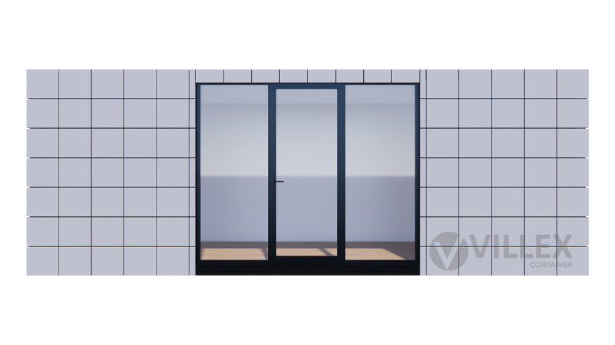 Bürocontainer Villex Mega Block-Line Grey 2.0 MEGBLG2.0