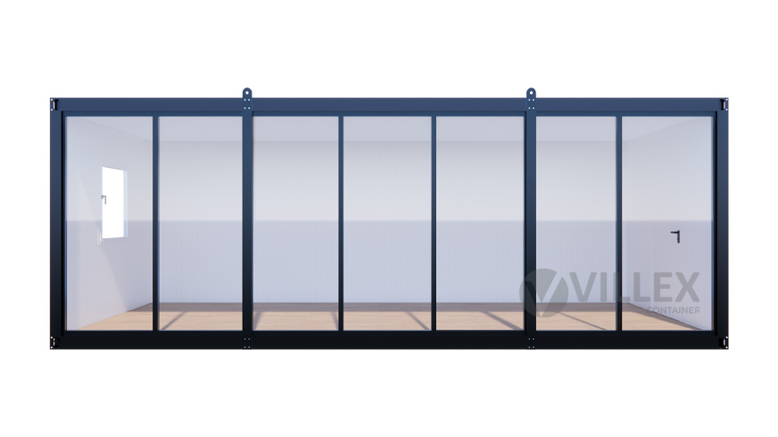 Bürocontainer Villex Mega Glas Cube Blanc 1.0 MEGGCB1.0