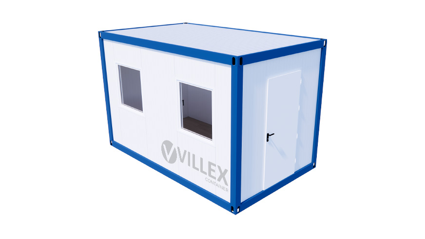 Bürocontainer Villex Mini Cube Color Line Blue 1.1 MINCCLB1.1