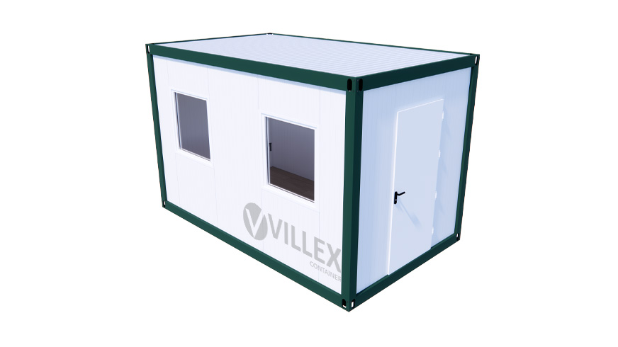 Bürocontainer Villex Mini Cube Color Line Moosgrün 1.1 MINCCLM1.1