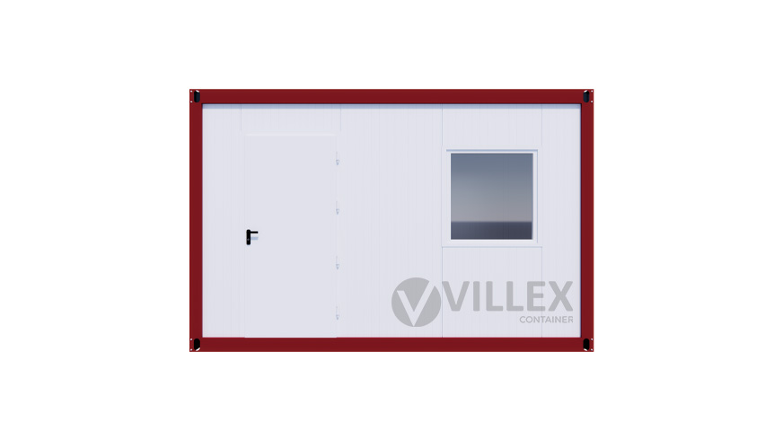 Bürocontainer Villex Mini Cube Color Line Signalrot 1.0 MINCCLSR1.0