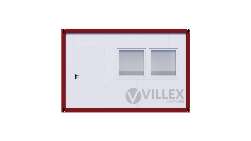 Bürocontainer Villex Mini Cube Color Line Signalrot 2.0 MINCCLSR2.0