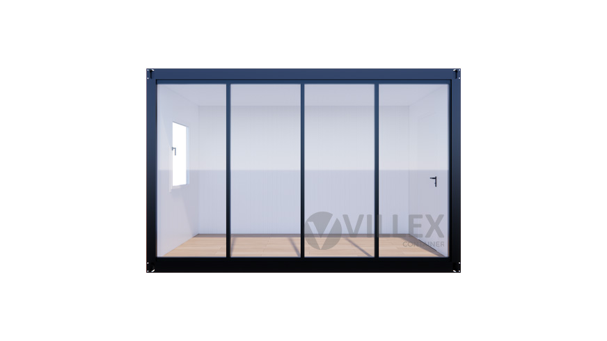 Bürocontainer Villex Mini Glas Cube Blanc 1.0 MINGCB1.0