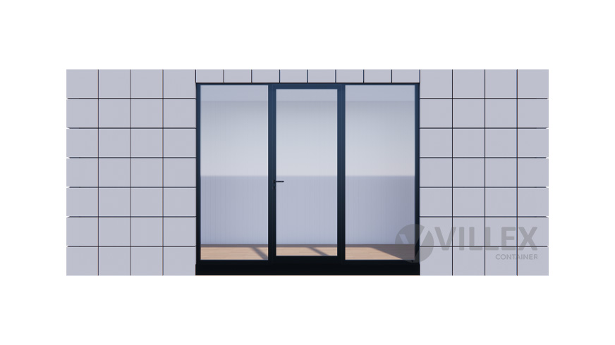 Bürocontainer Villex Standard Block-Line Grey 2.0 STDBLG2.0