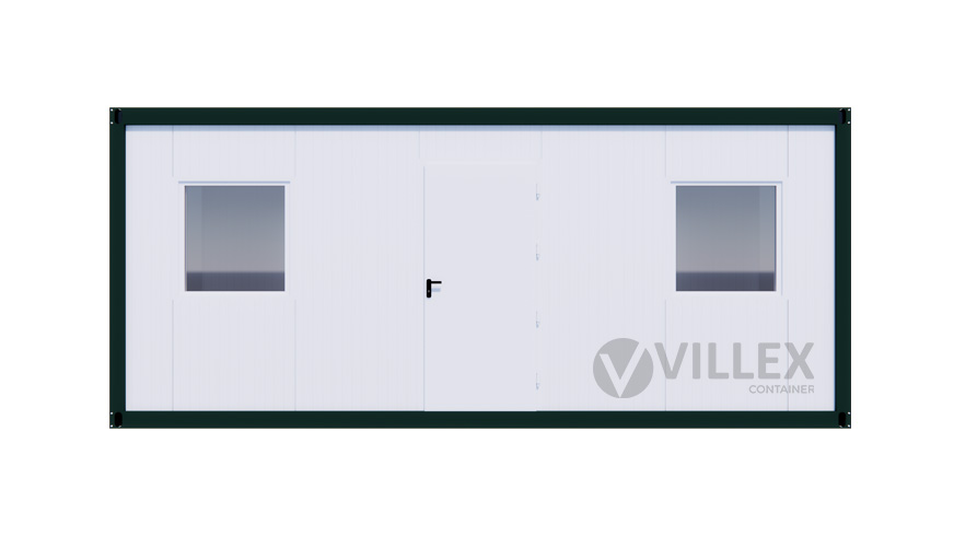 Bürocontainer Villex Standard Cube Color Line Moosgrün 1.0 STDCCLM1.0