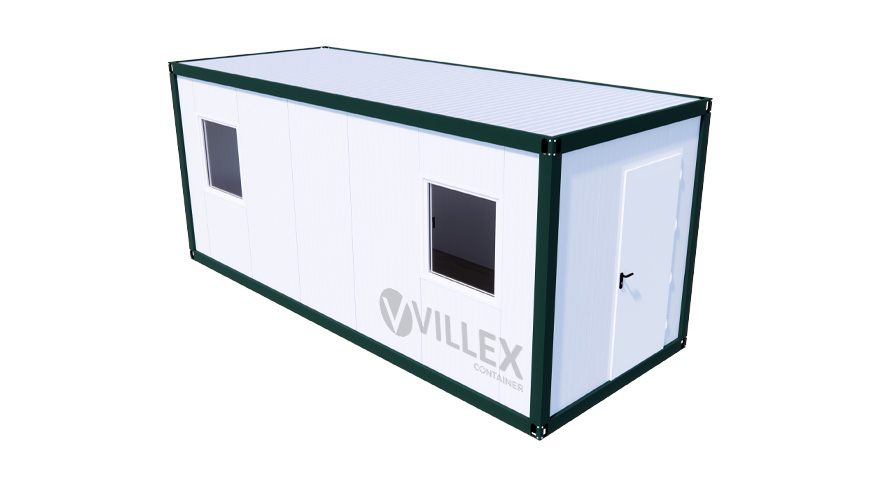 Bürocontainer Villex Standard Cube Color Line Moosgrün 2.0 STDCCLM2.0