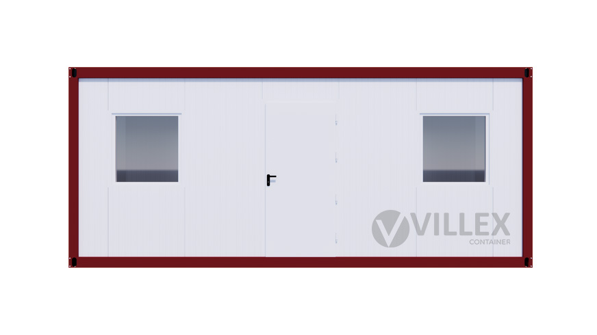 Bürocontainer Villex Standard Cube Color Line Signalrot 1.0 STDCCLSR1.0