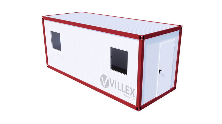 Bürocontainer Villex Standard Cube Color Line Signalrot 2.0 STDCCLSR2.0