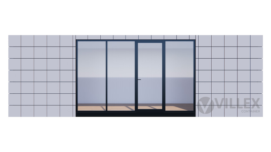 Bürocontainer Villex Ultra Block-Line Grey 2.0 ULTBLG2.0