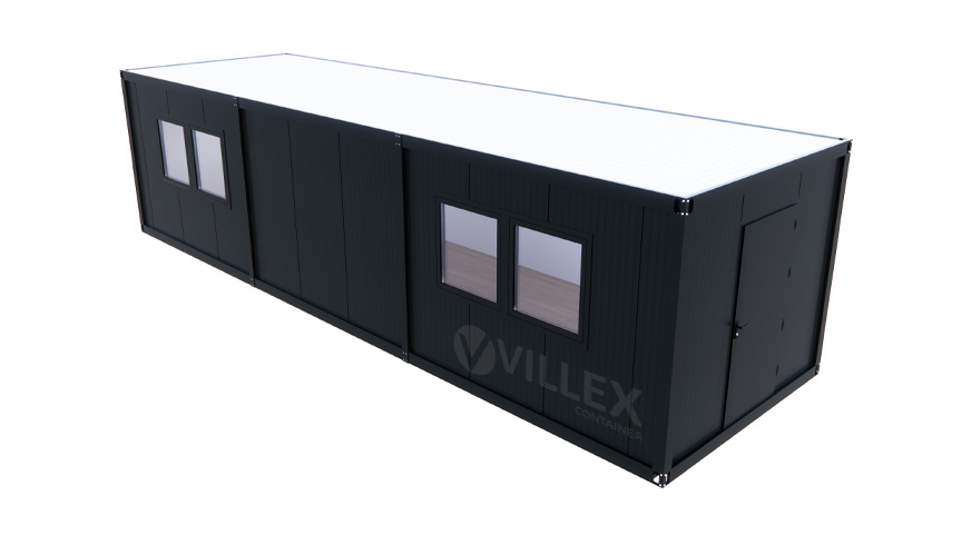 Bürocontainer Villex Ultra Giant Cube Short Doppio Fenster Nero 1.0 ULTGIACSDFN1.0